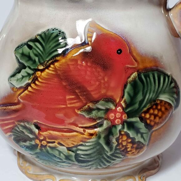 Red Cardinal Teapot Christmas Holiday Remembrance - Picture 3 of 10